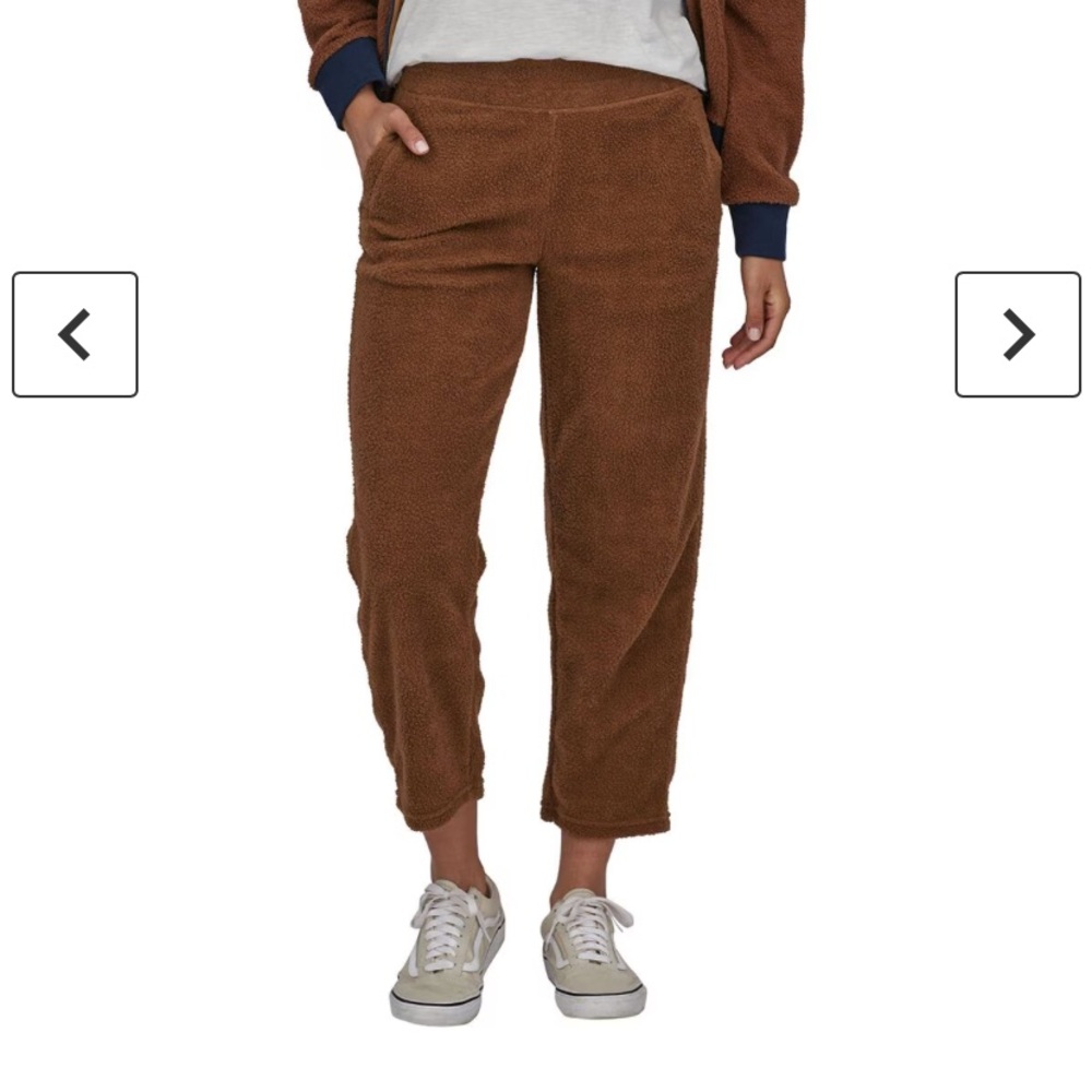 NWT Patagonia Women’s Shearling Crops | Medium | Beer bottle brown